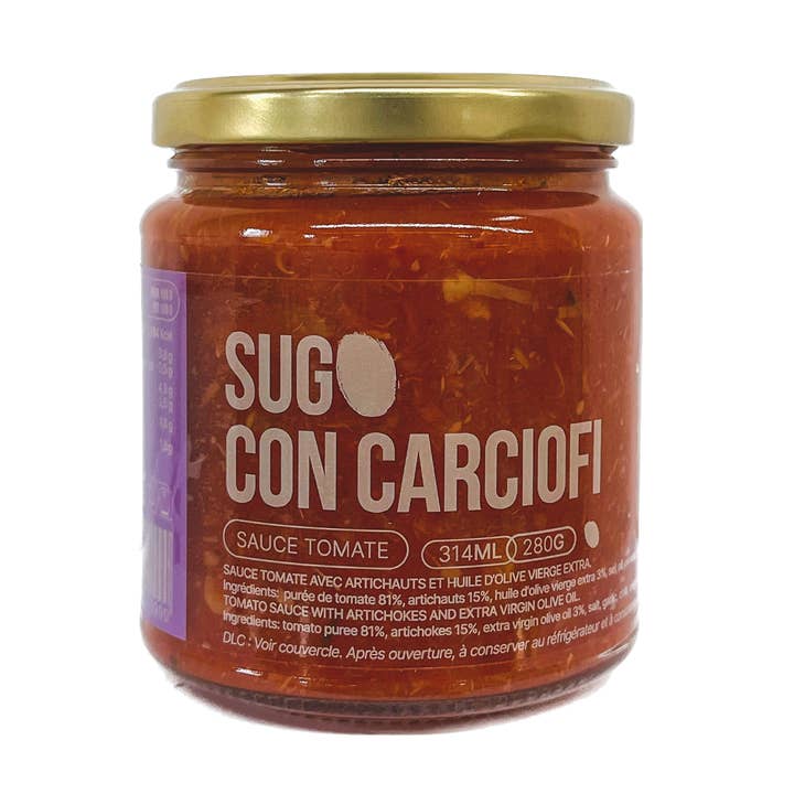 Tomato sauce with artichokes (280g) for wholesale by OLIO DI SERRA