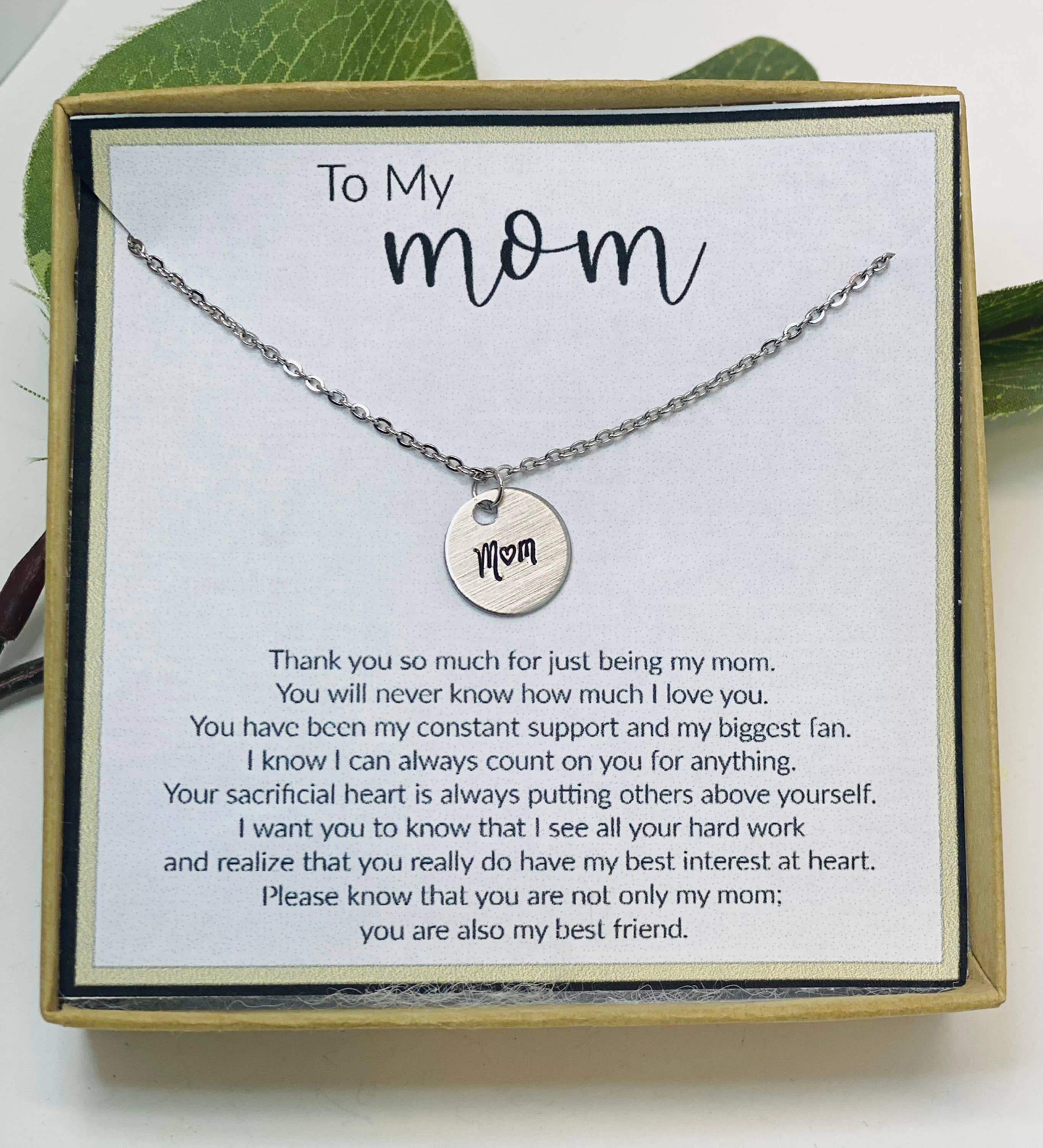 Little Happies Co - Wholesale Pendant/Charm Necklace - Gift For Mom - Mom Necklace - White Stone0