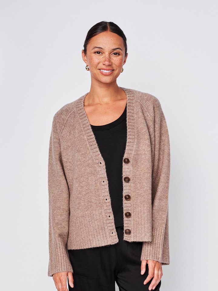 Cardigan Sweater in Almond for wholesale by Stateside