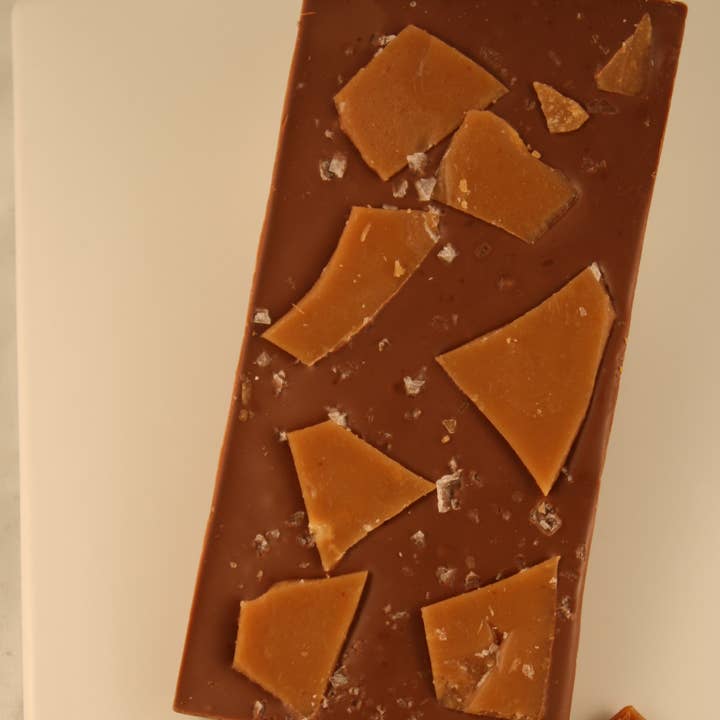 Butter Toffee & Sea Salt Chocolate Bar for wholesale by Decadence Chocolates Inc
