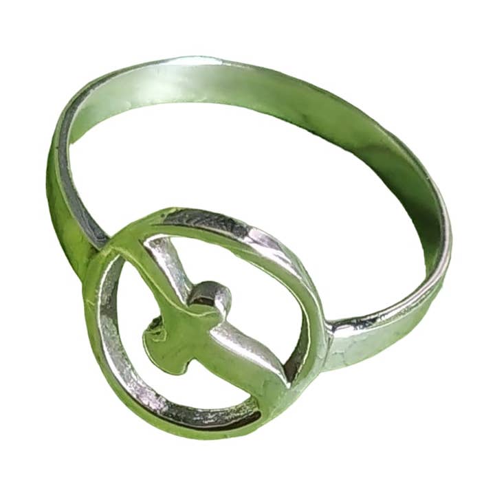 Rounded Eagle Solid 925 Sterling Silver Handmade Ring for wholesale by SILVER CAVE