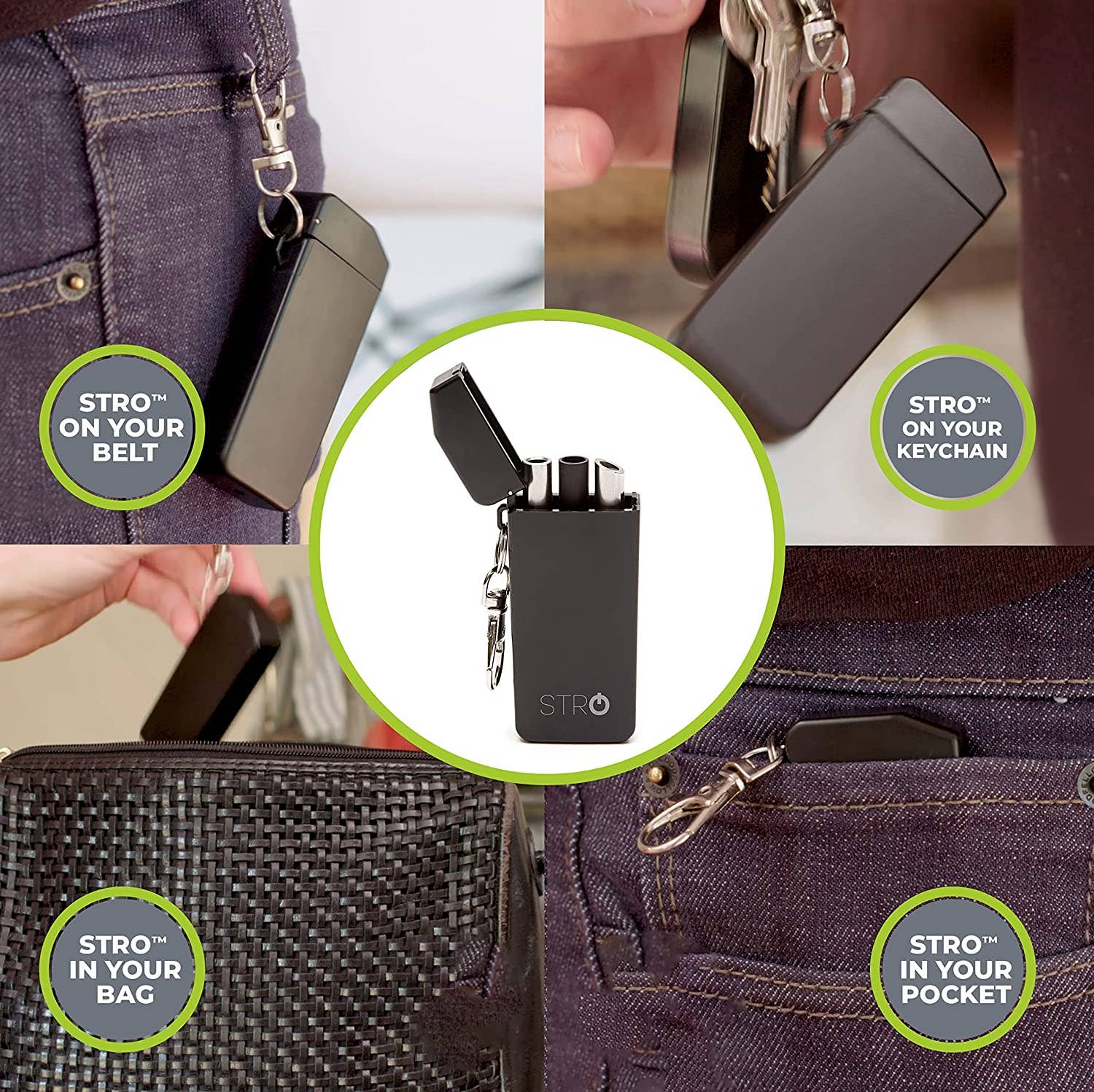 TubShroom - Vente Paille - Paille en métal réutilisable STRO avec étui portable et brosse6