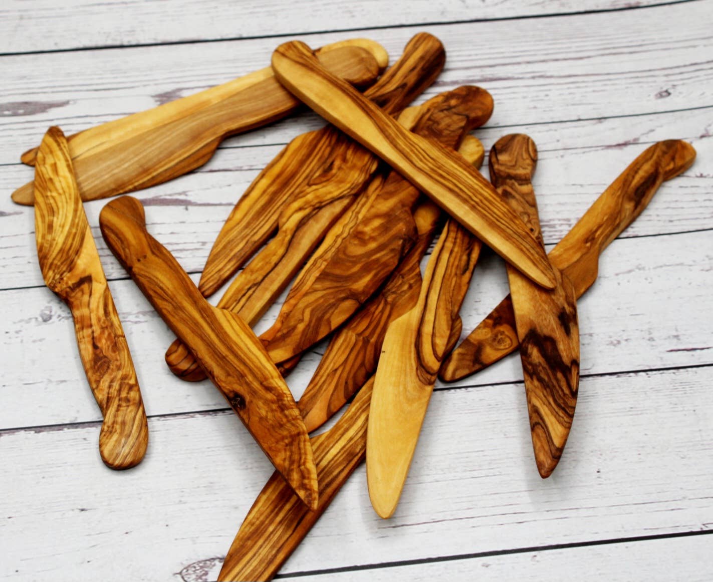 DAGDEG - Vente Ustensile de service - Couteau à beurre en bois d'olivier 20 cm1