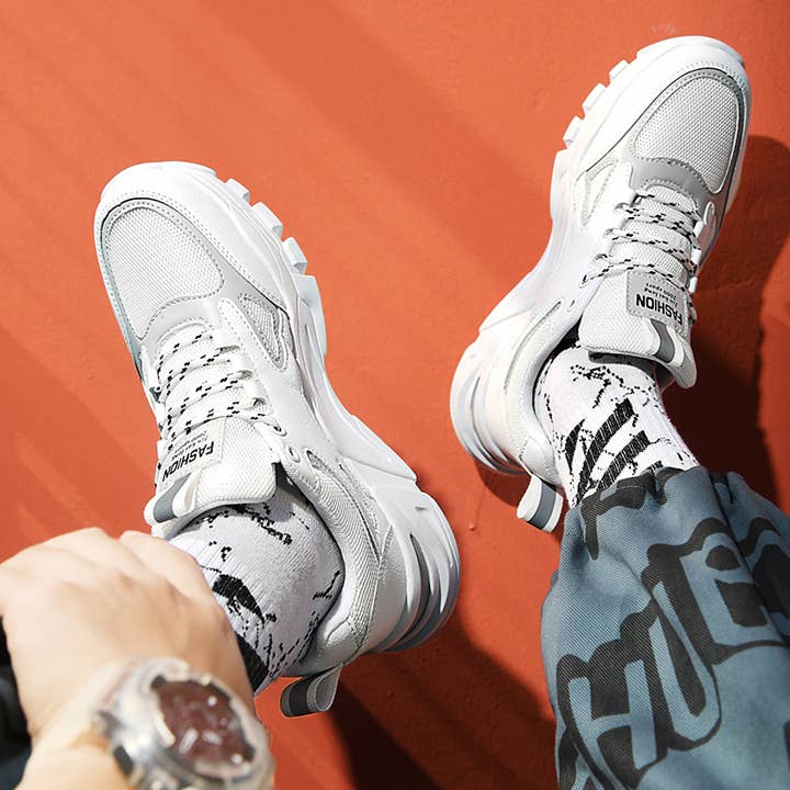 Calseosvic - Wholesale Lifestyle Sneakers - Men's - White Daddy Sports and Leisure Sneakers3