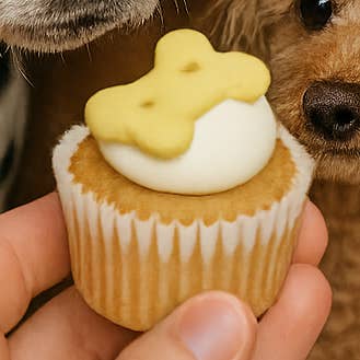 Puppin Cupcake Dog Treats - 30 Count Refillable Jar for wholesale by Wagging Dog Bakery