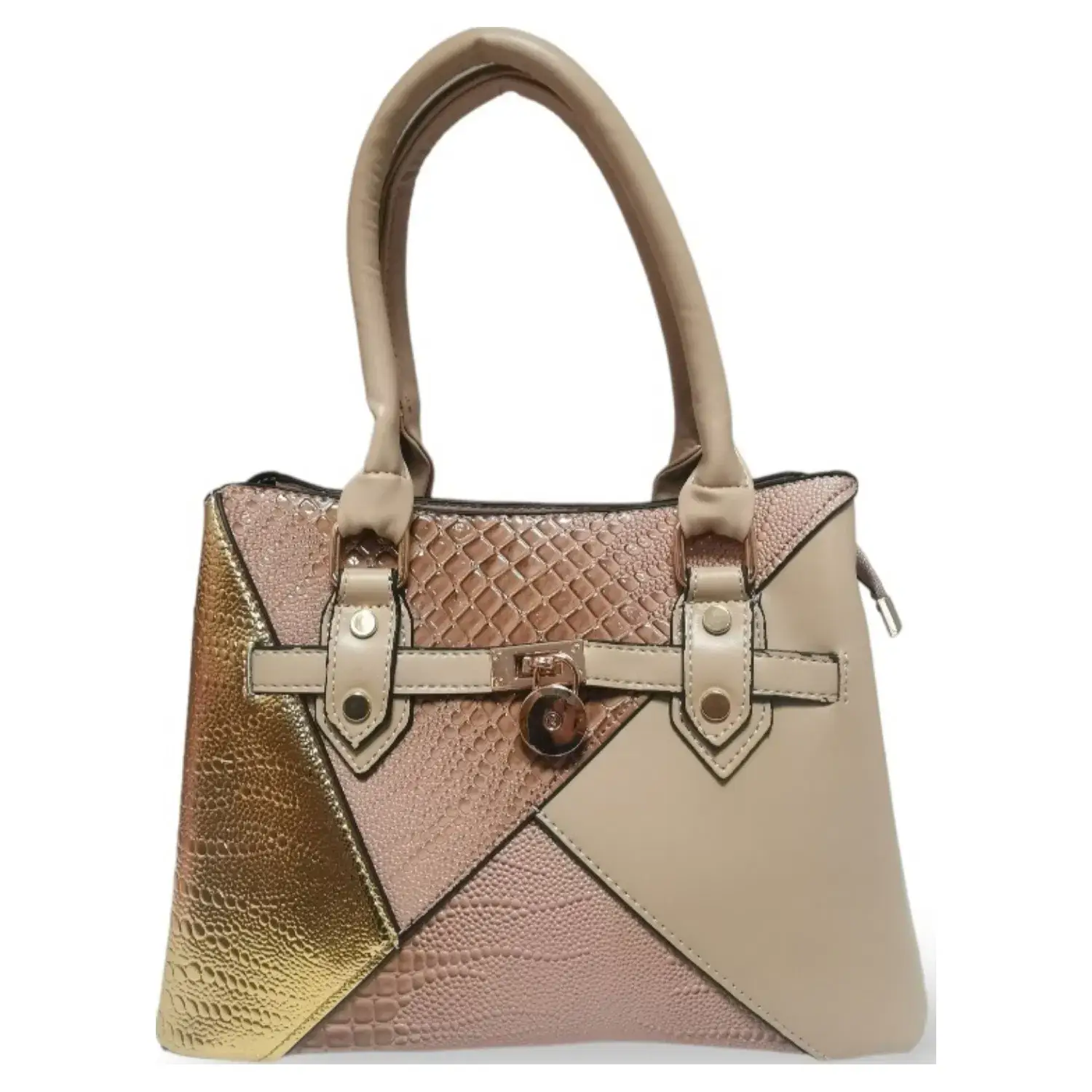 Superbia – wholesale Tote bag – Women's – Multi Colour Tote Bag with Padlock Detail -JH0020