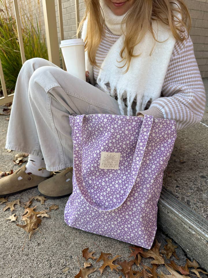 Sugar Plum Tote Bag for wholesale by Sun Freckled Studio