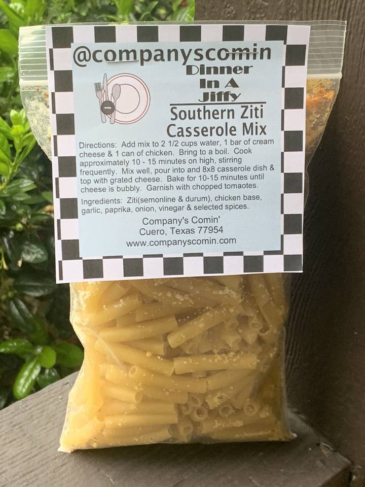 Southern Ziti Casserole Mix for wholesale by Company's Comin'