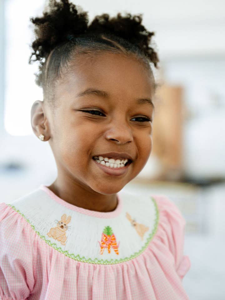 Ruth and Ralph - Wholesale Dress - Kids - Easter Bunny and Carrots Smocked Helen Dress12