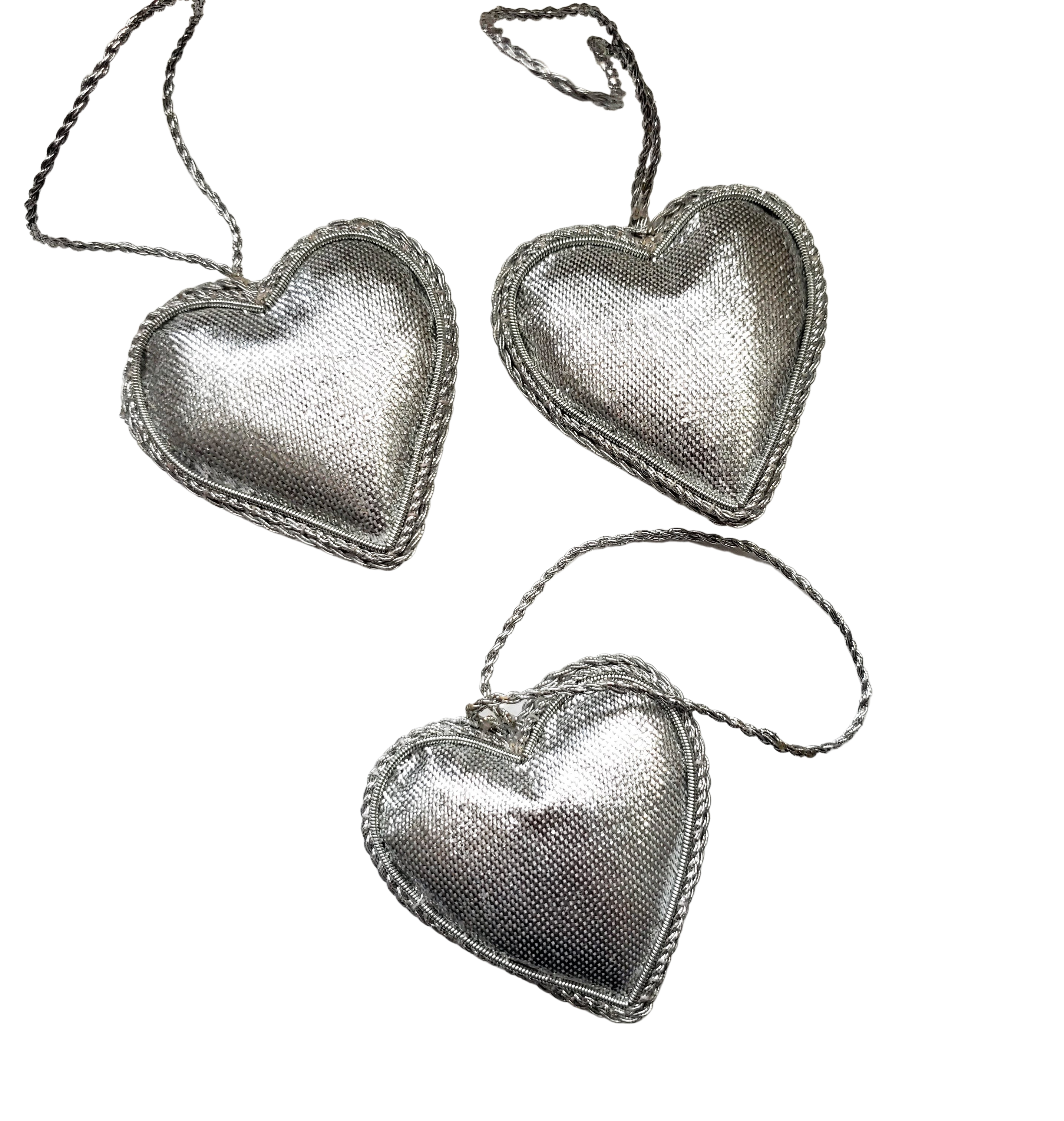 BoutiqueByMariam - Wholesale Ornament Set - Handmade Silver Heart Ornament Set of 31