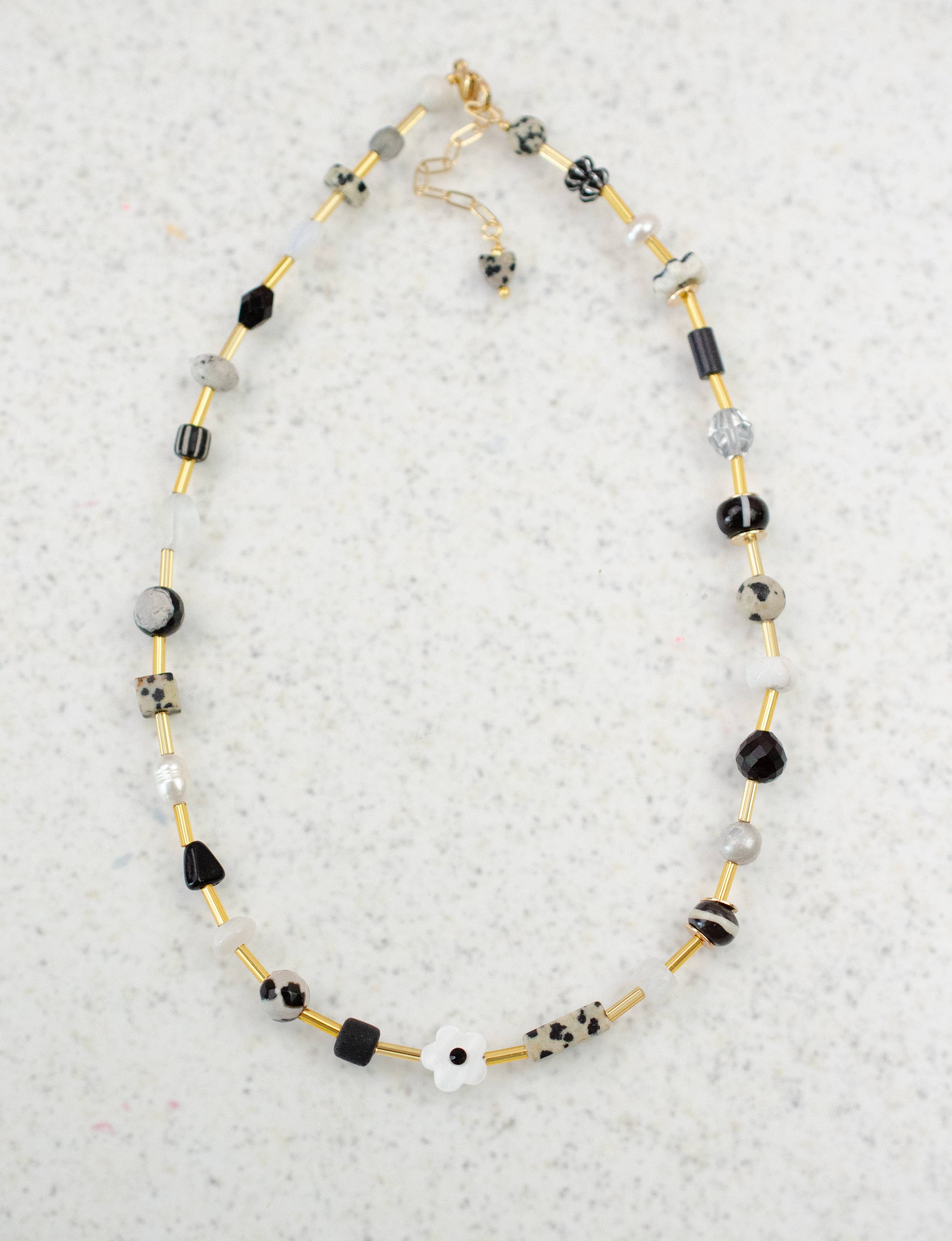 Jill Makes - Wholesale Beaded/Pearl Necklace - Black and white Beaded Necklace4