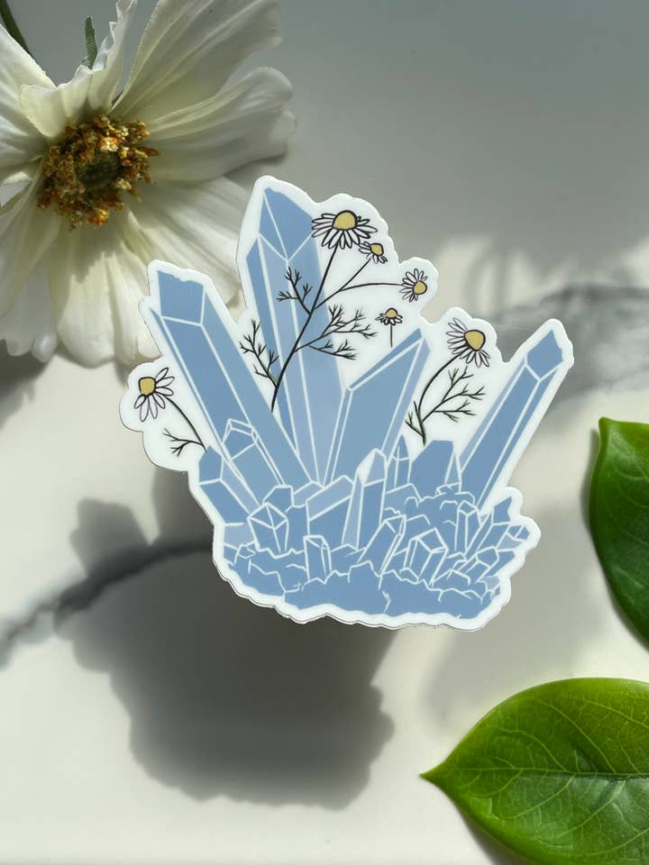 Blauwe calciet kristallen kamillesticker voor wholesale door A Dresser Drawer