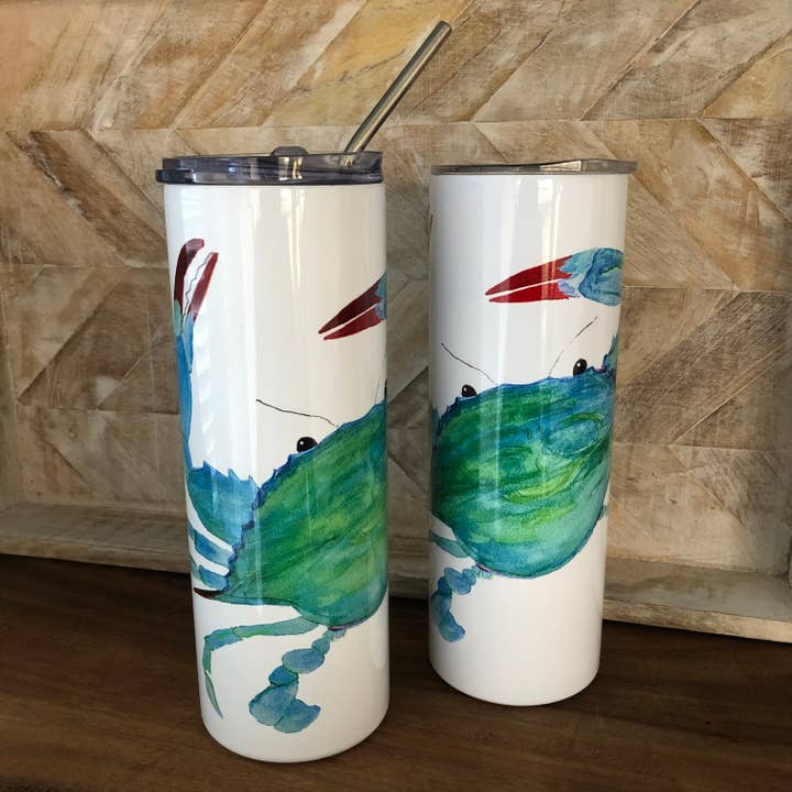 Crab Insulated Tumbler for wholesale by B McVan Designs