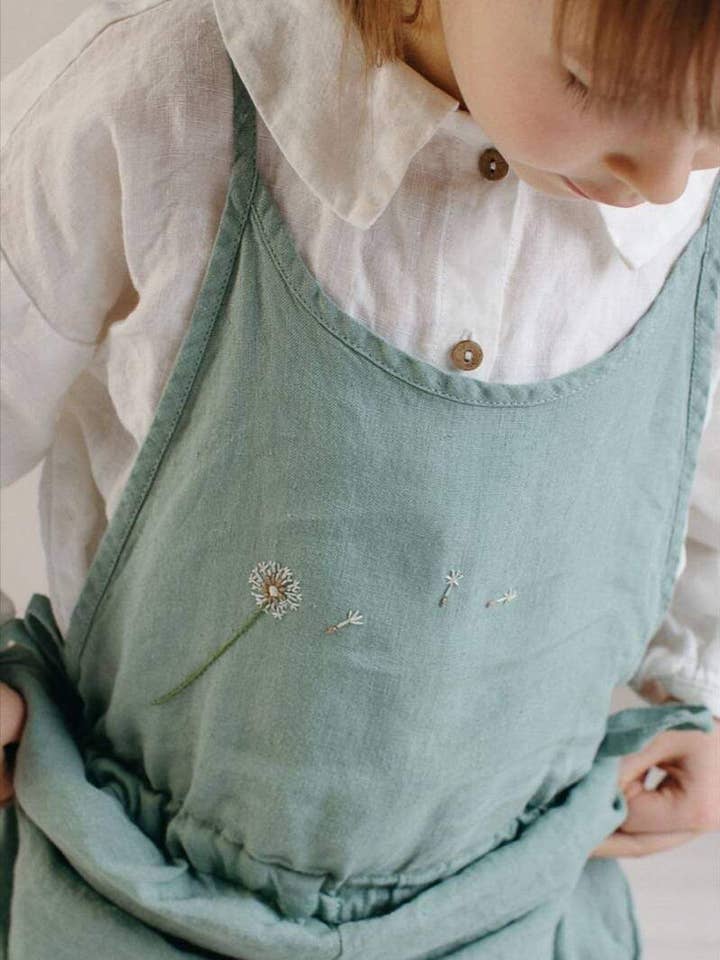 Diente de león con semillas (3,5x8cm) | Bordado a mano para venta al por mayor de La Petite Alice