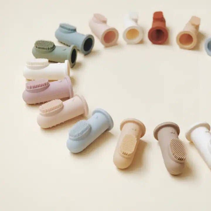 Conjunto de 5 escovas de dentes de dedo de silicone por atacado de Der kleine Fratz