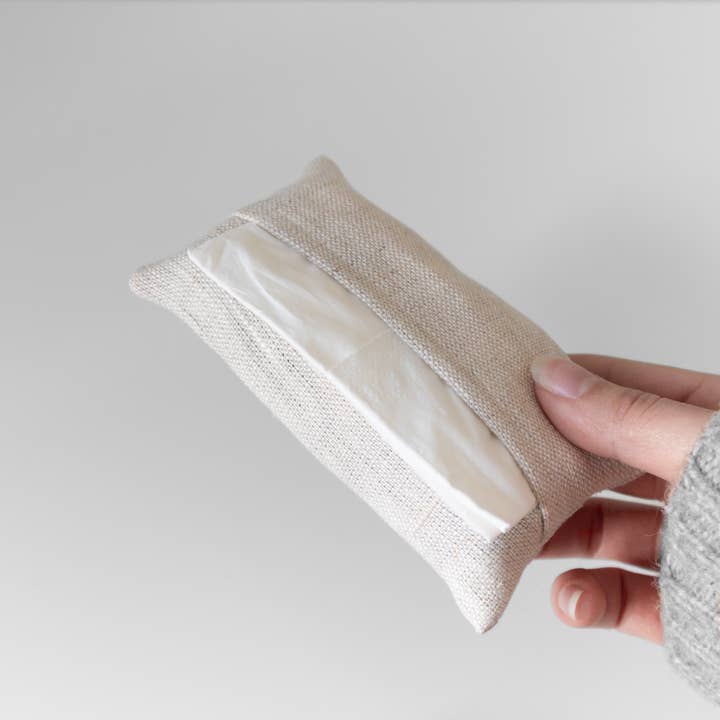 Hyggely - Vendita all'ingrosso Accessorio per borse/borsette - Unisex - Porta fazzoletti in tessuto | Formato tascabile (Piccolo) | Lino