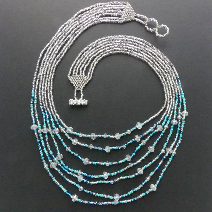 DIAMANTI DESIGNS - Wholesale Beaded/Pearl Necklace - Millie Multi-Strand Necklace with Crystals