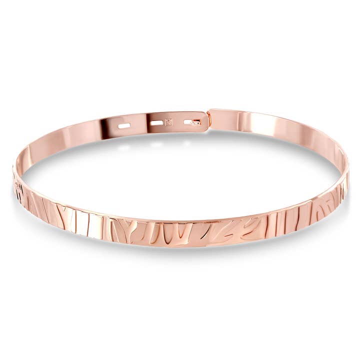 Bracciale zebrato placcato in oro rosa per la vendita all'ingrosso da parte di Enomis