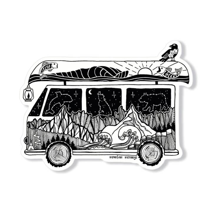 Mountain Mornings - Wholesale Sticker - Camper Van Sticker