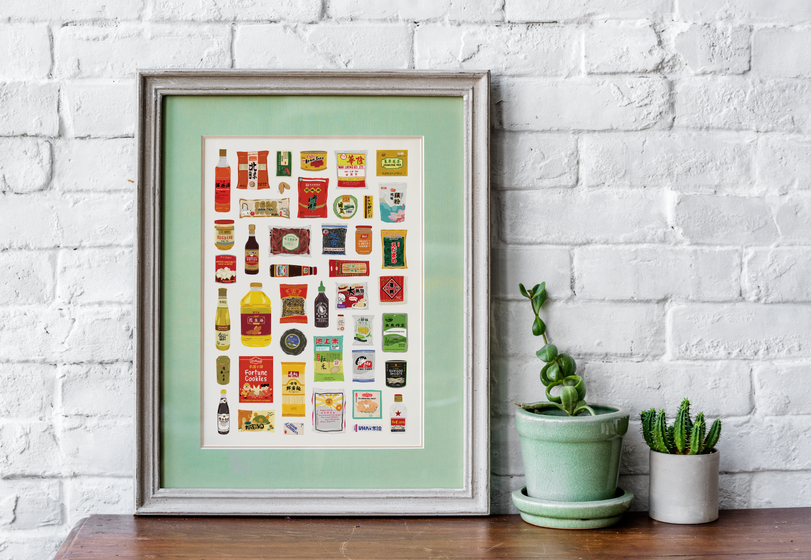 Bea Baranowska Illustration - Wholesale Art Print - Chinese Food Larder Print3