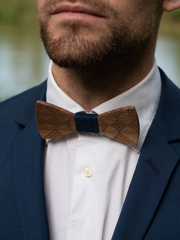 Wood&Chic - Wholesale Vlinderdas - Heren - Houten vlinderdas voor heren - Cactus1