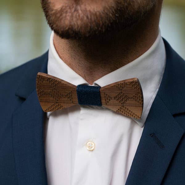 Wood&Chic - Wholesale Vlinderdas - Heren - Houten vlinderdas voor heren - Cactus1