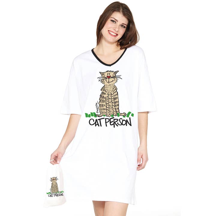 Katze Person, Nachthemd in einer Tasche für den Großhandel von Emerson Street Clothing Co.