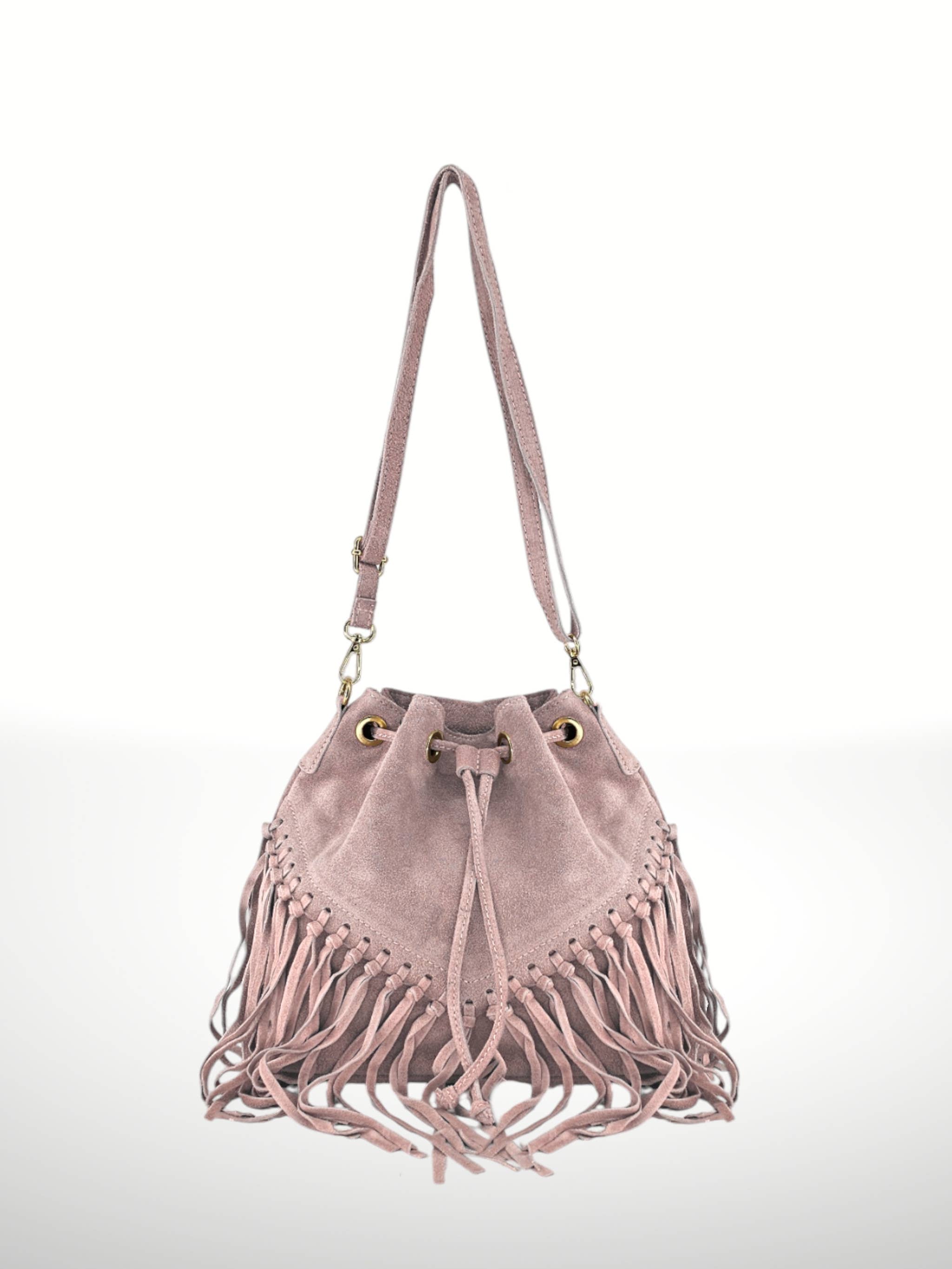 ITALIAN'S LEATHER – Großhandel Schultertasche – Damen – Emanuela Beuteltasche aus Wildleder 22041915