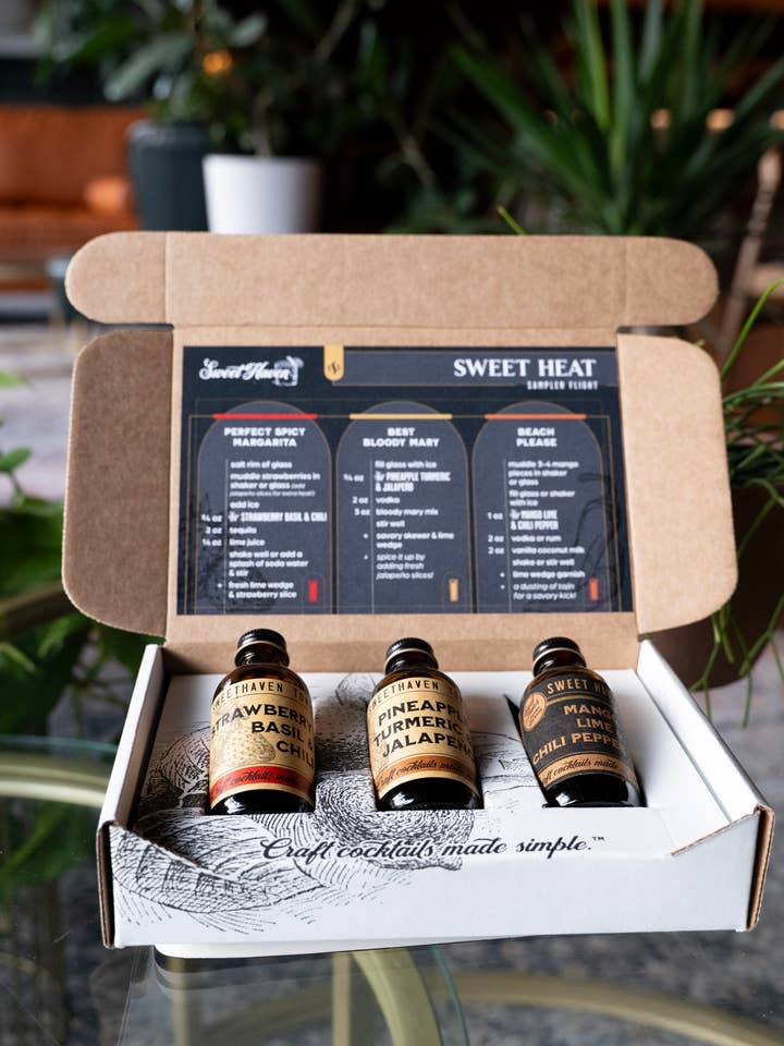 Sweet Heat Sampler Flight for wholesale by Sweethaven Tonics