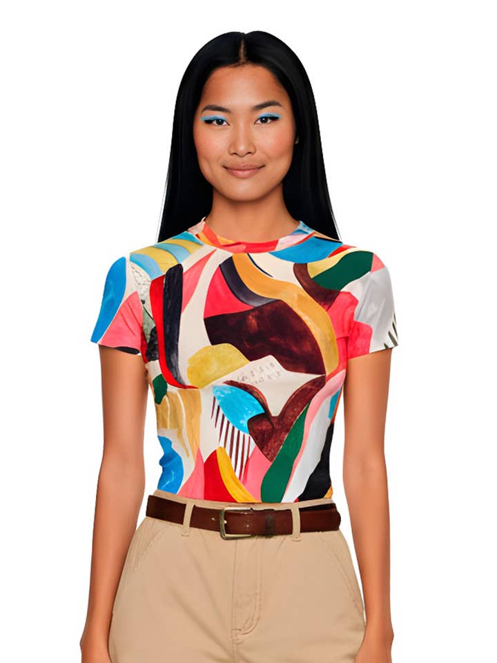 Pitaya Yoga - Wholesale T-Shirt - Women's - TUTTI FRUTI CROPPED SHORT-SLEEVE SHIRT0