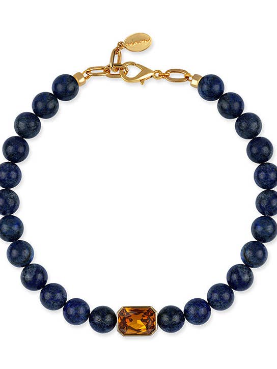 Bodrum Lapis and Crystal Necklace for wholesale by Ninon