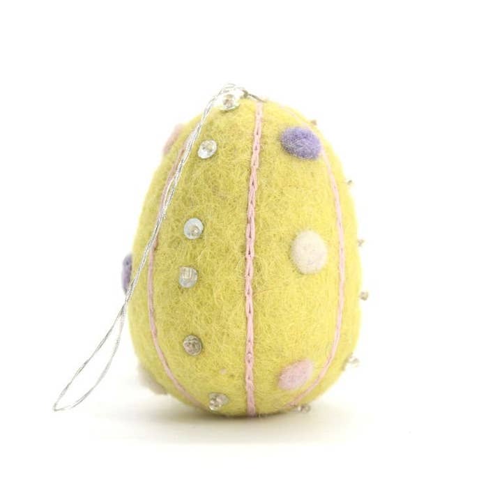 Påskägg i gult filt | Set om 10 för wholesale av Woollyfelt