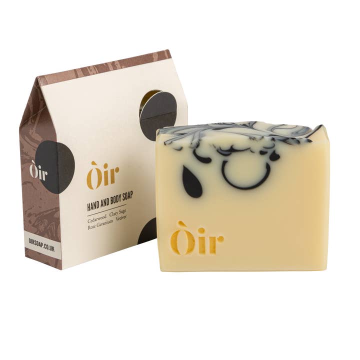 Oir Soap Ltd - Venta al por mayor Pastilla de jabón - Jabón de madera de cedro, salvia esclarea, geranio rosa, vetiver6