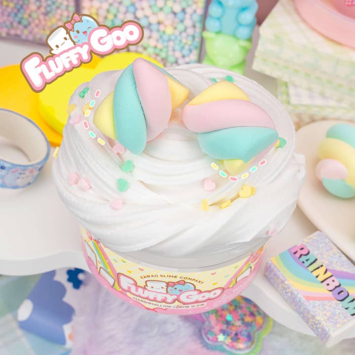 Kawaii Slime Company - Wholesale Putty/Slime - Kids - Fluffy Goo Classic Marshmallow Slime (4pcs/case)1