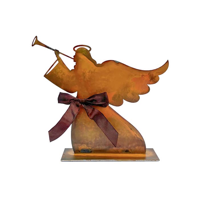Prairie Dance - Vente Décoration de Noël - Ange de Noël, figurine d'ange en métal rustique, silhouette1