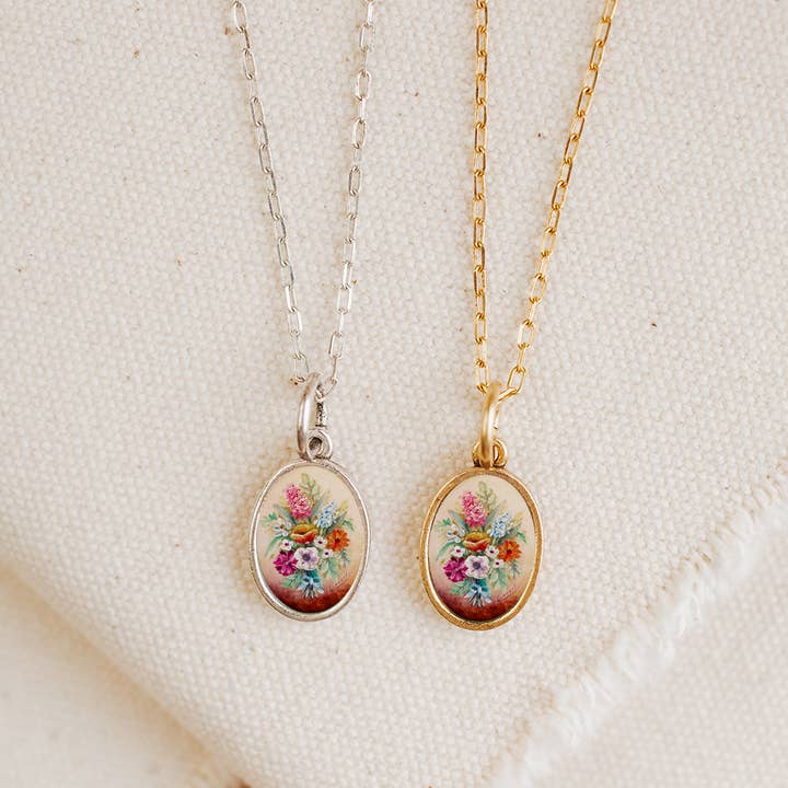 Bel Kai - Vendita all'ingrosso Ciondolo/pendente - Ciondolo Charm Fiore Bouquet Oro o Argento1