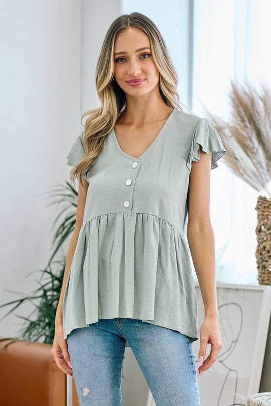 lovely melody - Wholesale Blouse - Women's - LMT3044-A-HELLO GORGEOUS LINEN TOP10