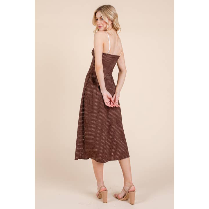 Honey Mango – Großhandel Kleid – Damen – Punktiertes Midikleid22