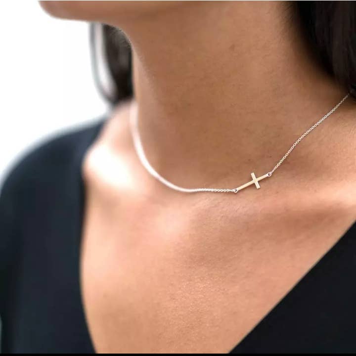 Briano Wholesale - Wholesale Pendant/Charm Necklace - Lay It Down Cross Necklaces