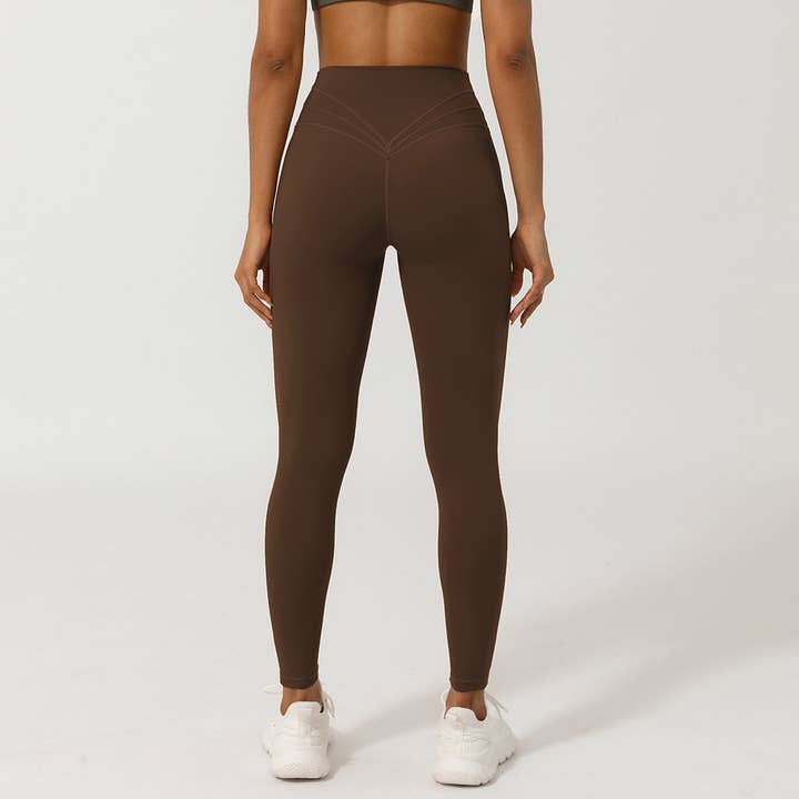 Sodalemon - Vente Legging de sport/d'intérieur – femme - Leggings de sport de yoga à taille croisée pour femmes4