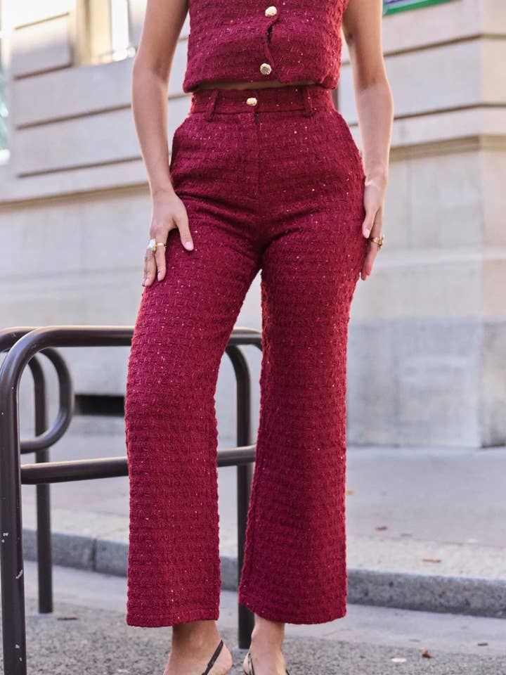 Frime - Wholesale Pants - Women's - Tweed trousers - 32360