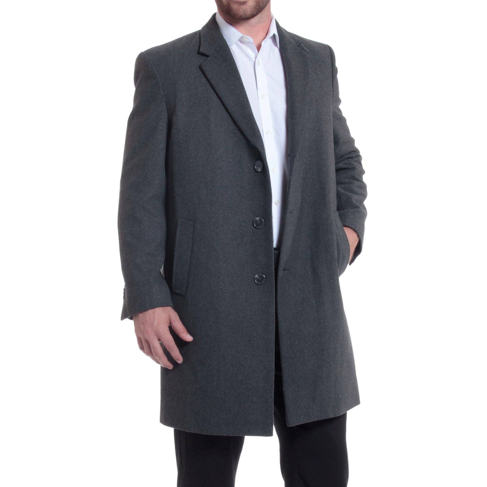 Alpine Swiss - Wholesale Trench Coat - Men's - Luke Wool Mens Tailored 37 Walker Jacket Top Coat Car Coat O4
