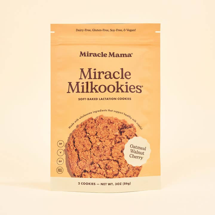 Oatmeal Walnut Cherry Lactation Cookies (Dairy-Free, Gluten-Free & Vegan) for wholesale by Miracle Mama