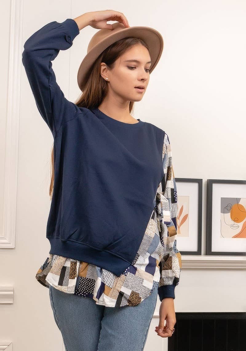 MOOYA - Wholesale Sweatshirt - Women's - Cotton sweatshirt with print - S201