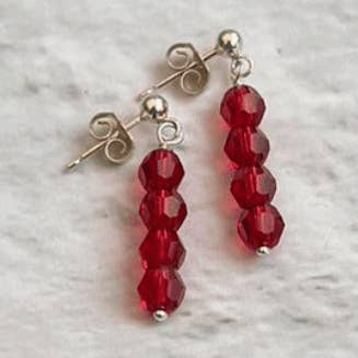 Pendientes colgantes de cristal escarlata para venta al por mayor de Made Here with Love