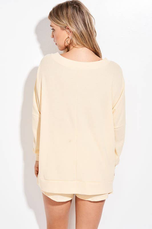 Lemon Tree - Wholesale Lounge Set - Women's - American flag heart v neck loungewear set8