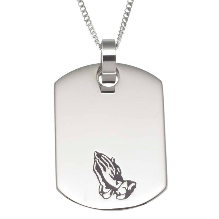 Serenity Prayer Pendant Necklace Stainless Steel for wholesale by Joyful Sentiments