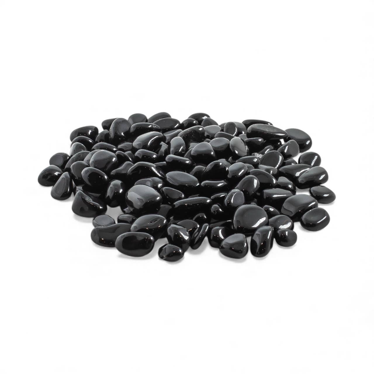 Quasar Gems USA - Wholesale Spiritual Stone/Crystal - Black Obsidian Tumbled 10-20mm 1KG/2.2lbs0