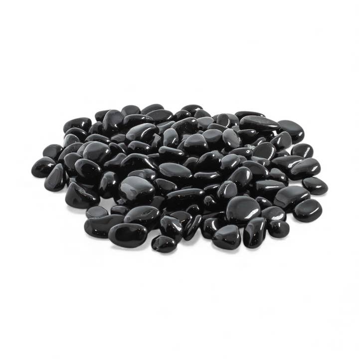 Quasar Gems USA - Wholesale Spiritual Stone/Crystal - Black Obsidian Tumbled 10-20mm 1KG/2.2lbs0