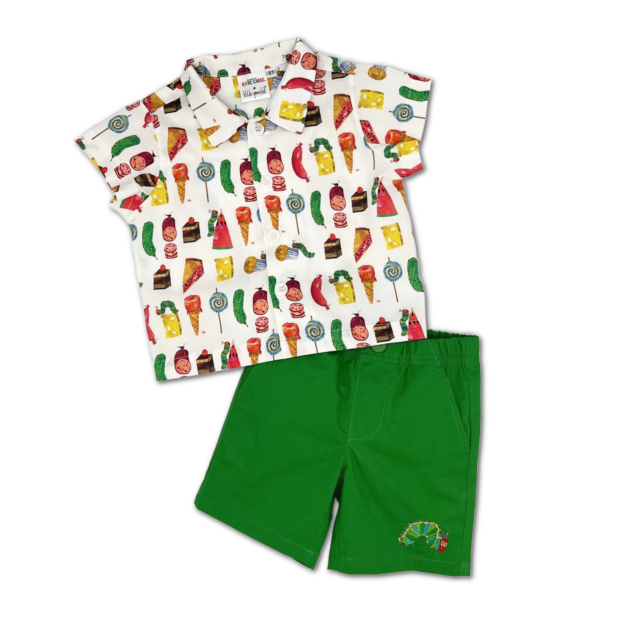 Little Goodall - Wholesale Button Down Shirt - Kids - Very Hungry Caterpillar™ Party Food Shirt5